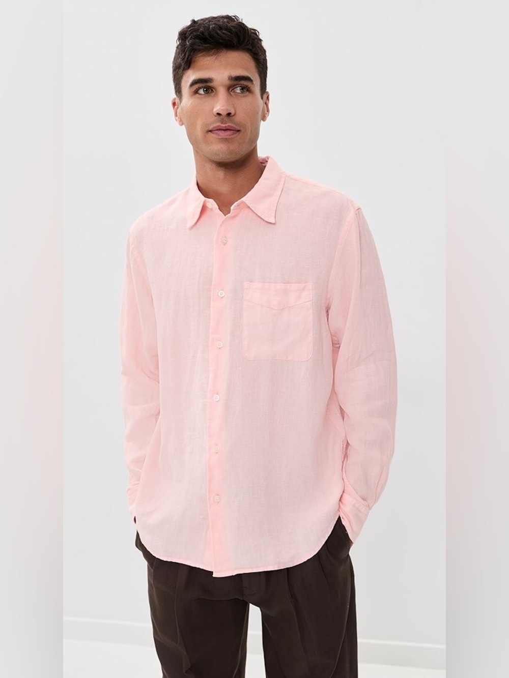 Club Monaco Slim Fit Linen Cotton Shirt
